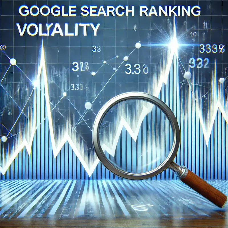 Gráfico mostrando la volatilidad en el ranking de Google en septiembre 2024.