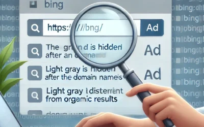 Bing Prueba Ocultar Etiquetas de Anuncios Después del Dominio