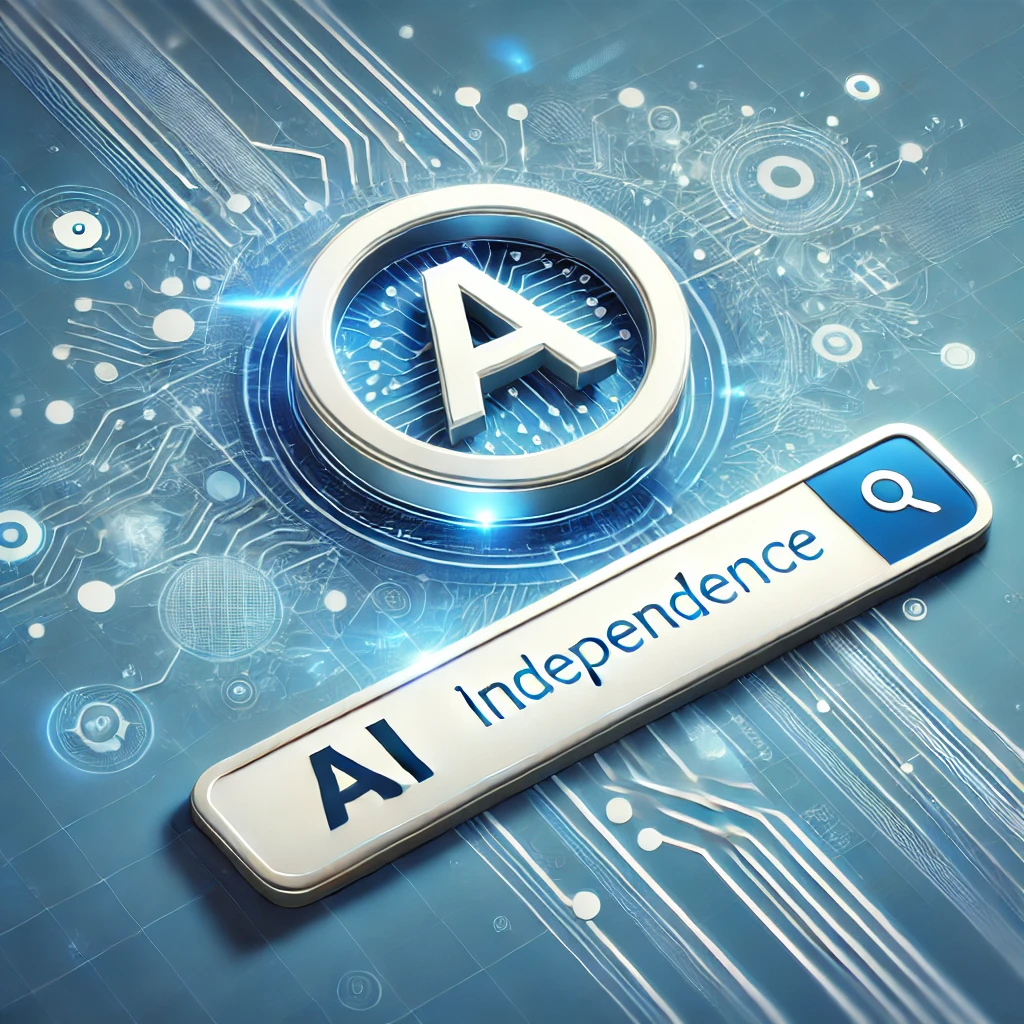 Representación del concepto de motor de búsqueda de IA independiente de Meta